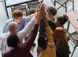 diverse group of people altogether in the workplace